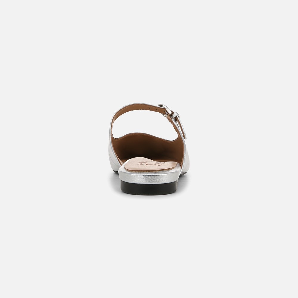 Naturalizer Apple Mary Jane Mule - Silver Faux Leather Naturalizer Apple Mary Jane Mule - Silver Faux Leather