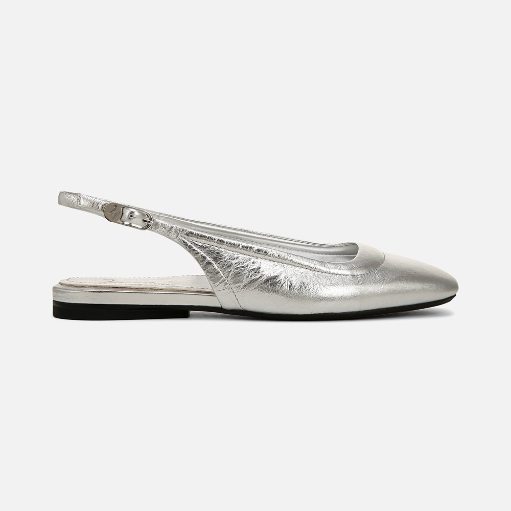 Naturalizer 27 EDIT Cadence Slingback Flat - Silver Leather Naturalizer 27 EDIT Cadence Slingback Flat - Silver Leather