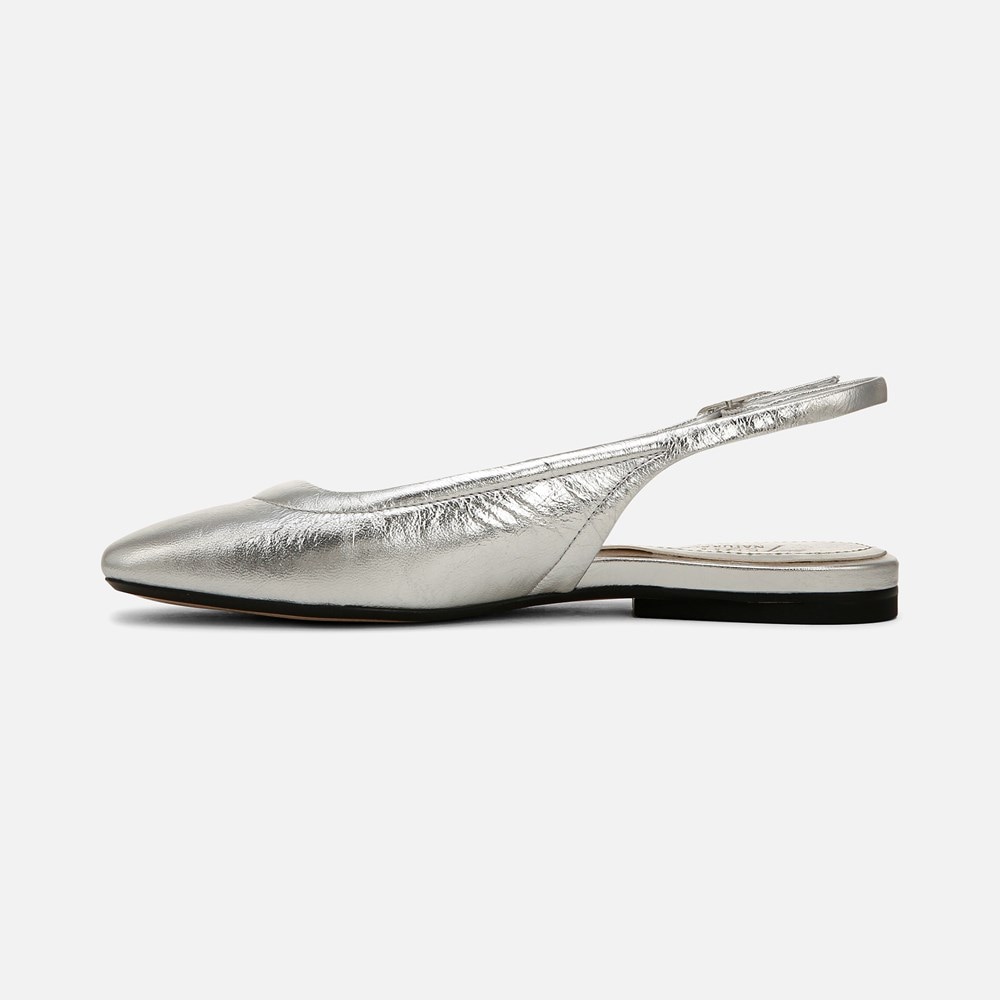 Naturalizer 27 EDIT Cadence Slingback Flat - Silver Leather Naturalizer 27 EDIT Cadence Slingback Flat - Silver Leather