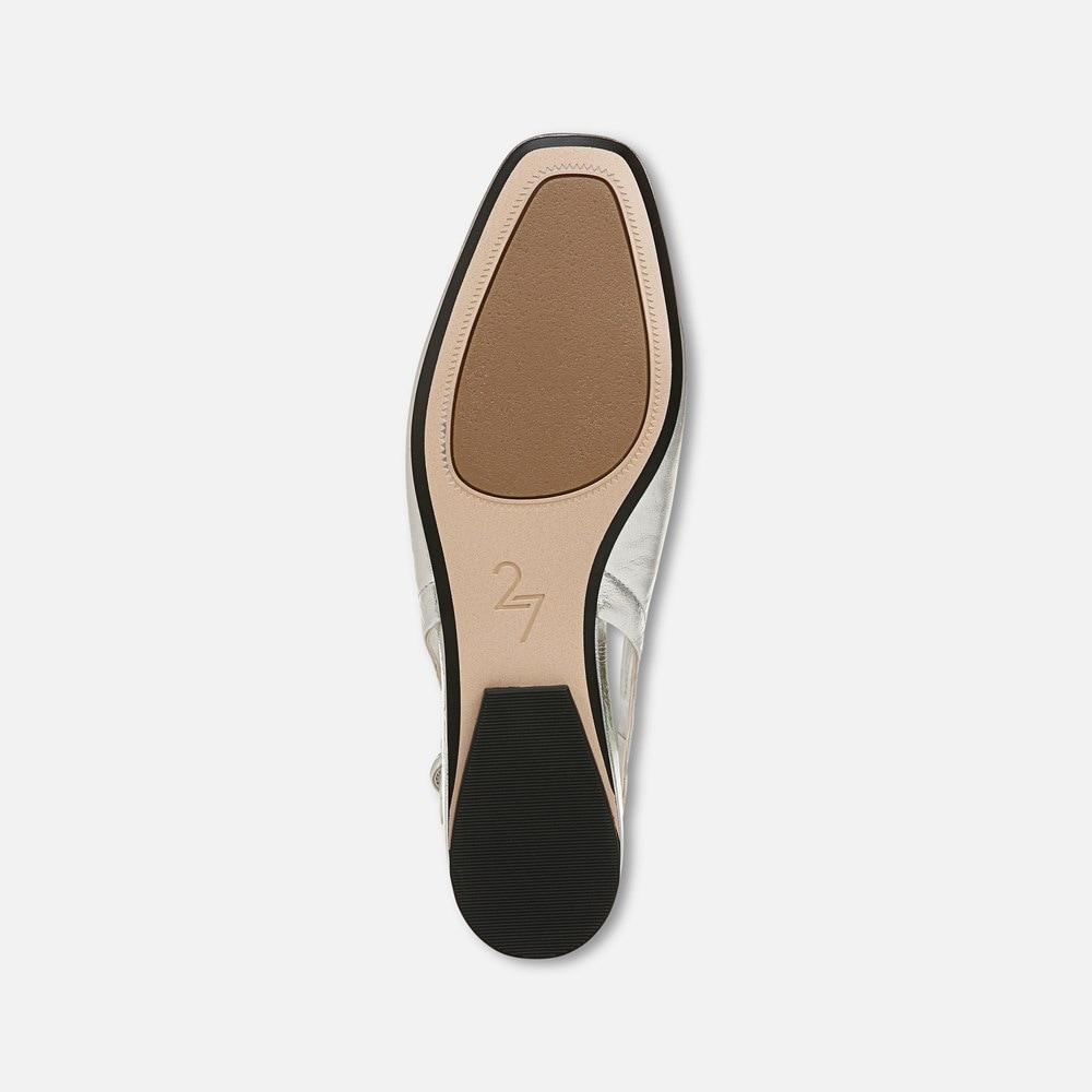 Naturalizer 27 EDIT Cadence Slingback Flat - Silver Leather Naturalizer 27 EDIT Cadence Slingback Flat - Silver Leather