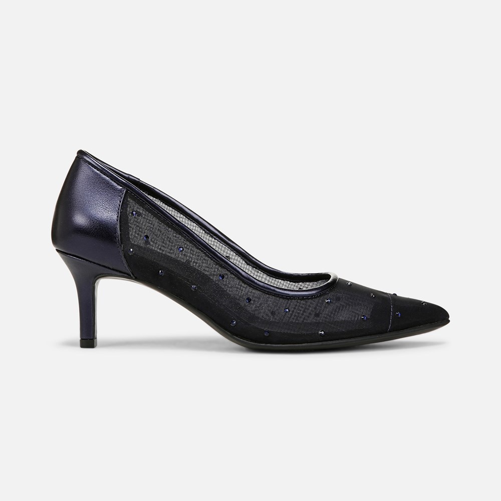 Naturalizer Everly Pump - Midnight Blue Faux Leather \\u0026 Mesh Naturalizer Everly Pump - Midnight Blue Faux Leather \\u0026 Mesh