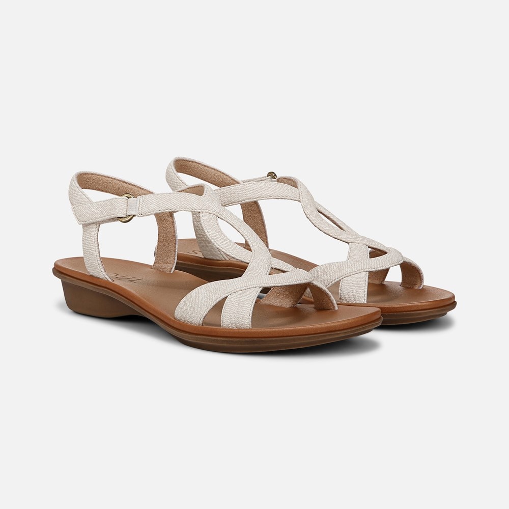 Naturalizer SOUL Solo Sandal - Light Sand Faux Leather