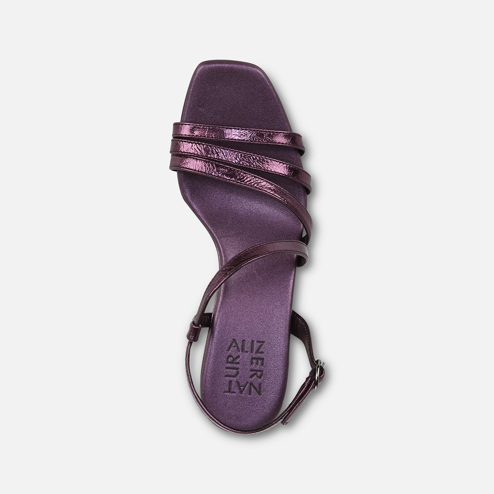 Naturalizer Galaxy Dress Sandal - Plum Purple Metallic Leather Naturalizer Galaxy Dress Sandal - Plum Purple Metallic Leather