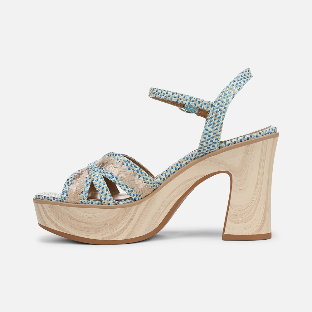 Naturalizer Katalina Platform Sandal - Blue Weave Fabric Naturalizer Katalina Platform Sandal - Blue Weave Fabric