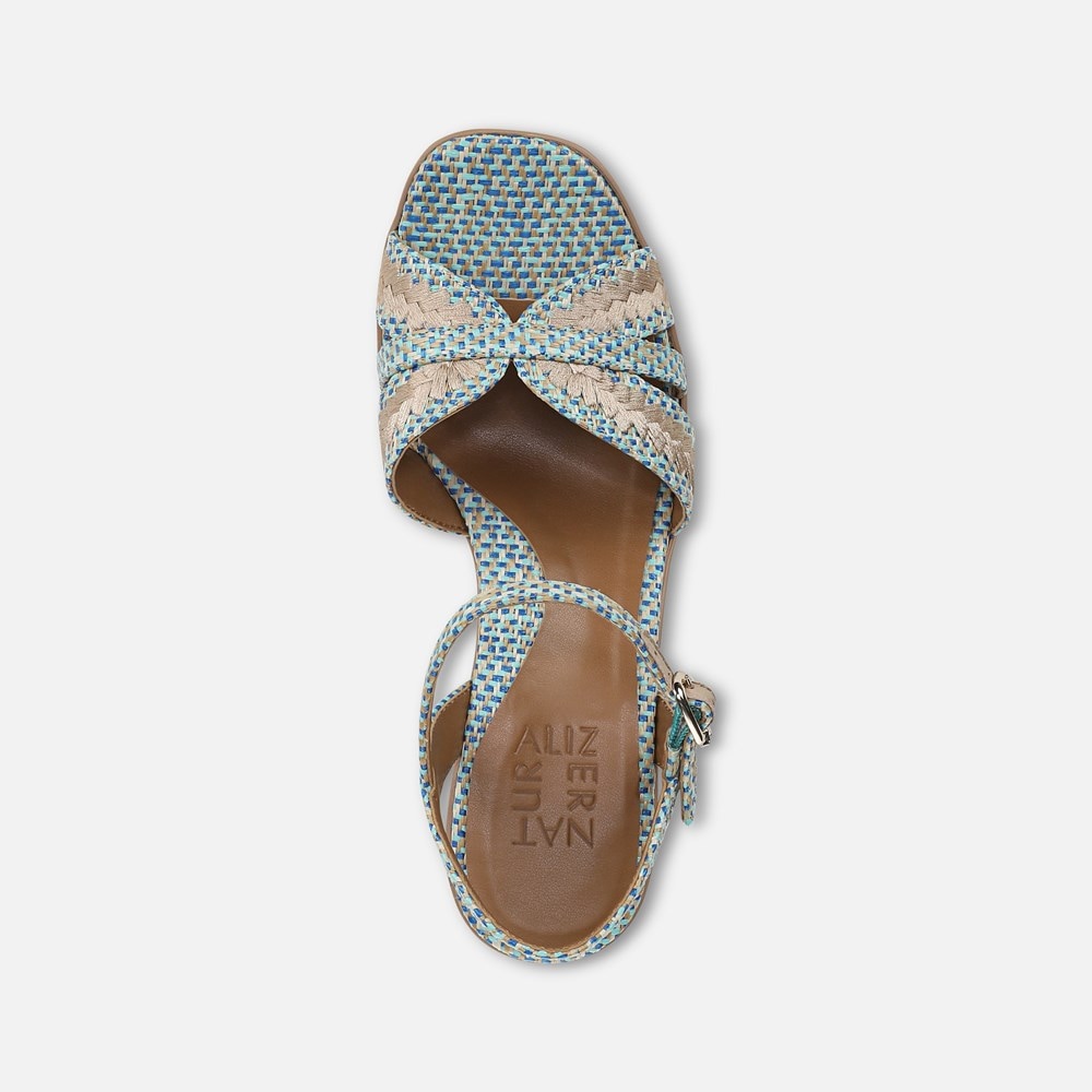 Naturalizer Katalina Platform Sandal - Blue Weave Fabric Naturalizer Katalina Platform Sandal - Blue Weave Fabric