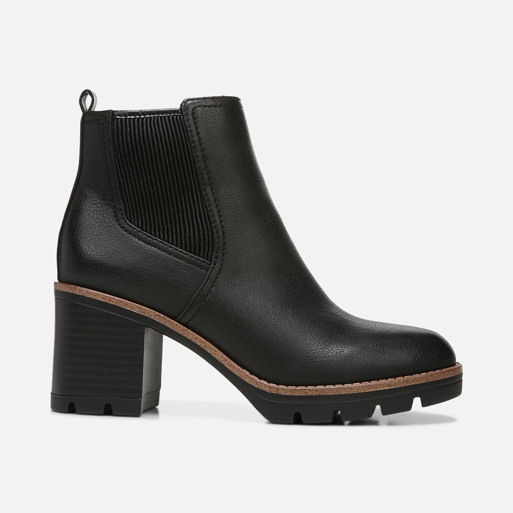 Naturalizer Madalynn Gore Water Repellent Bootie - Black Smooth Synthetic Naturalizer Madalynn Gore Water Repellent Bootie - Black Smooth Synthetic