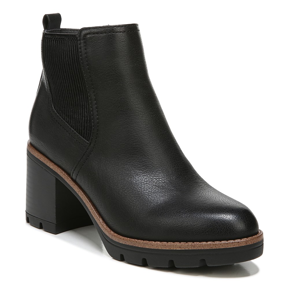 Naturalizer Madalynn Gore Water Repellent Bootie - Black Smooth Synthetic Naturalizer Madalynn Gore Water Repellent Bootie - Black Smooth Synthetic