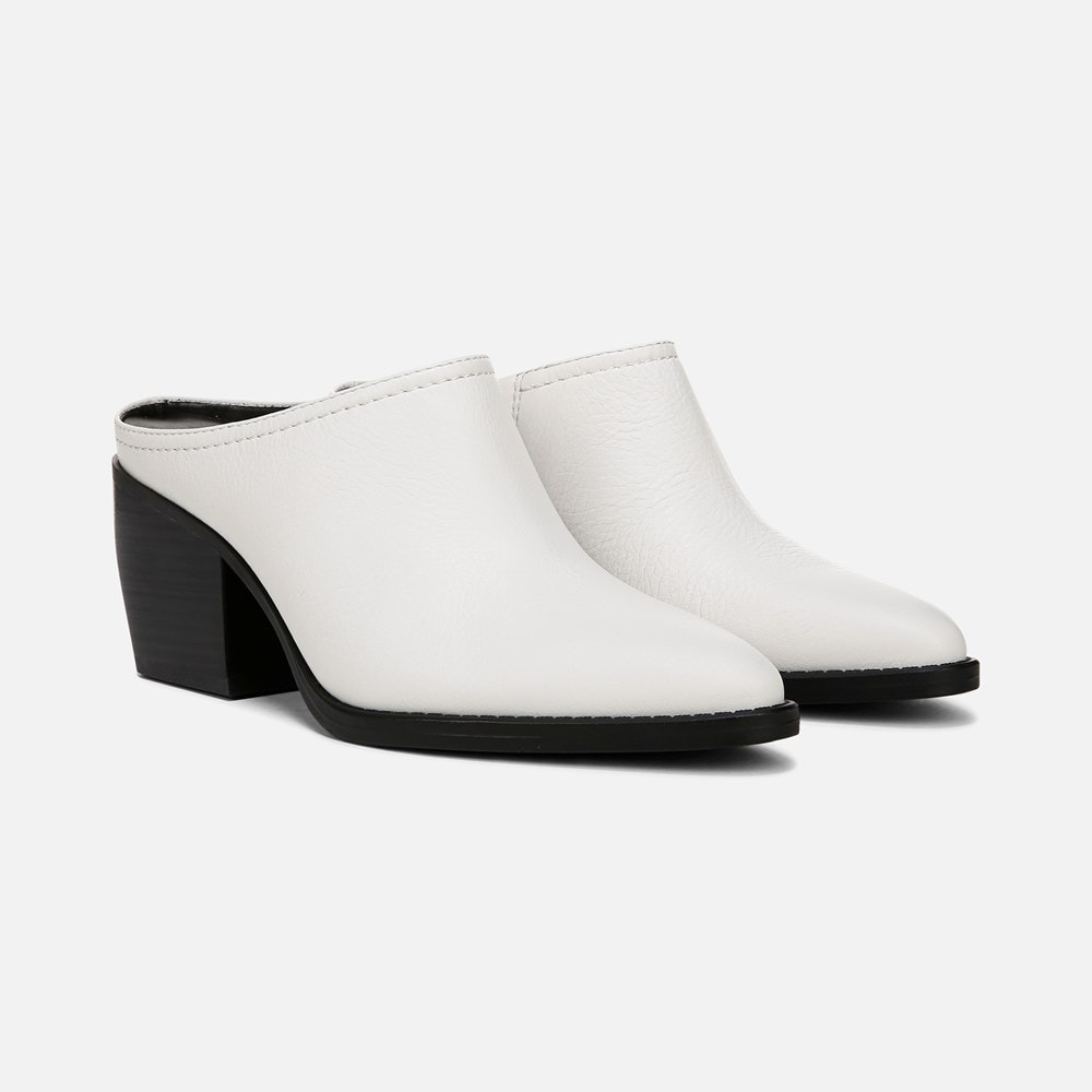 Naturalizer Fairmont Block Heel Mule - Warm White Leather Naturalizer Fairmont Block Heel Mule - Warm White Leather