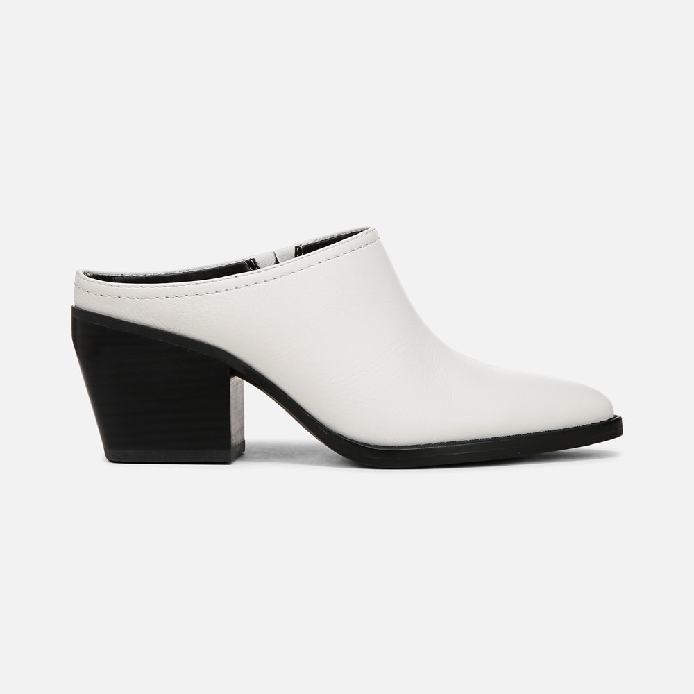 Naturalizer Fairmont Block Heel Mule - Warm White Leather Naturalizer Fairmont Block Heel Mule - Warm White Leather