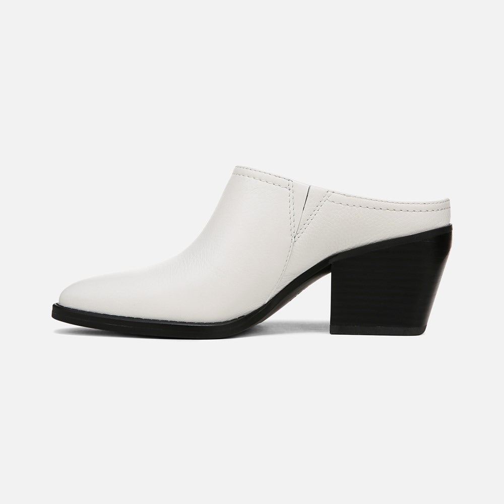 Naturalizer Fairmont Block Heel Mule - Warm White Leather Naturalizer Fairmont Block Heel Mule - Warm White Leather