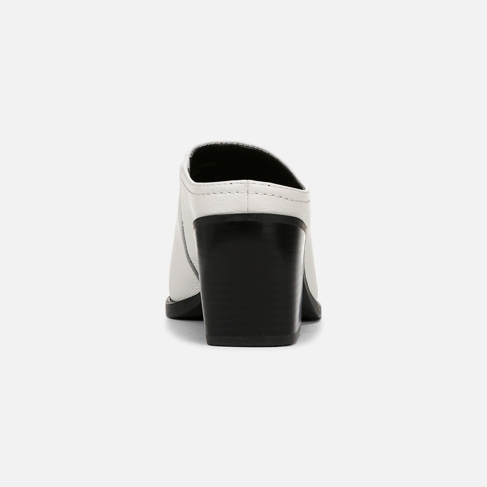 Naturalizer Fairmont Block Heel Mule - Warm White Leather Naturalizer Fairmont Block Heel Mule - Warm White Leather