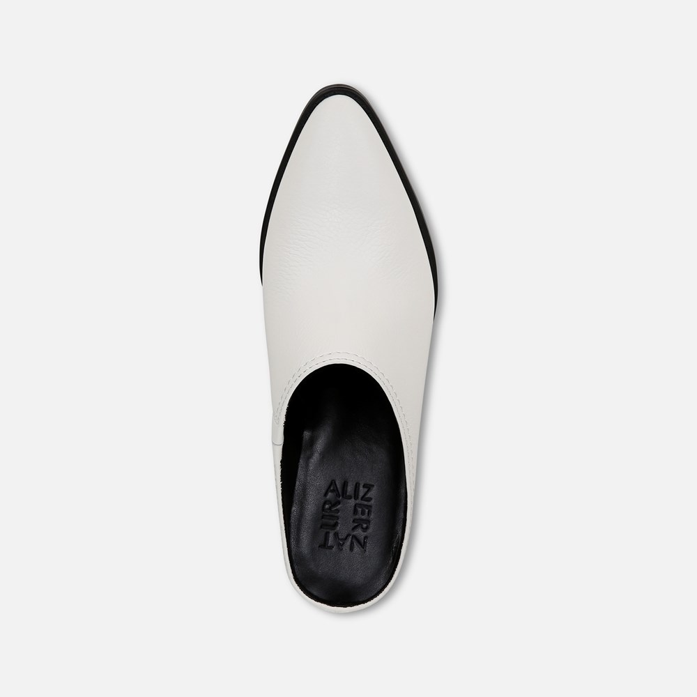 Naturalizer Fairmont Block Heel Mule - Warm White Leather Naturalizer Fairmont Block Heel Mule - Warm White Leather