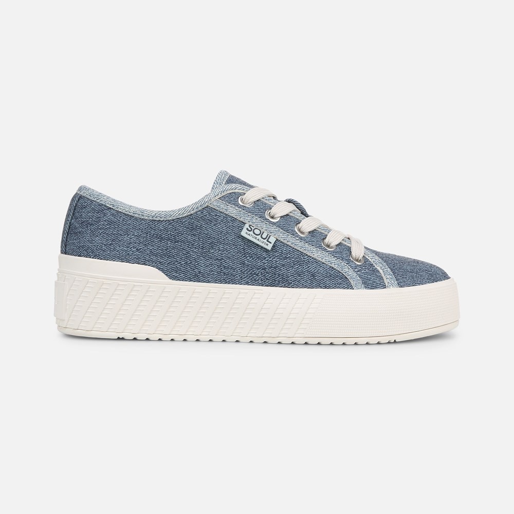 Naturalizer SOUL Iliana Lace Up Sneaker - Denim Blue Faux Leather Naturalizer SOUL Iliana Lace Up Sneaker - Denim Blue Faux Leather