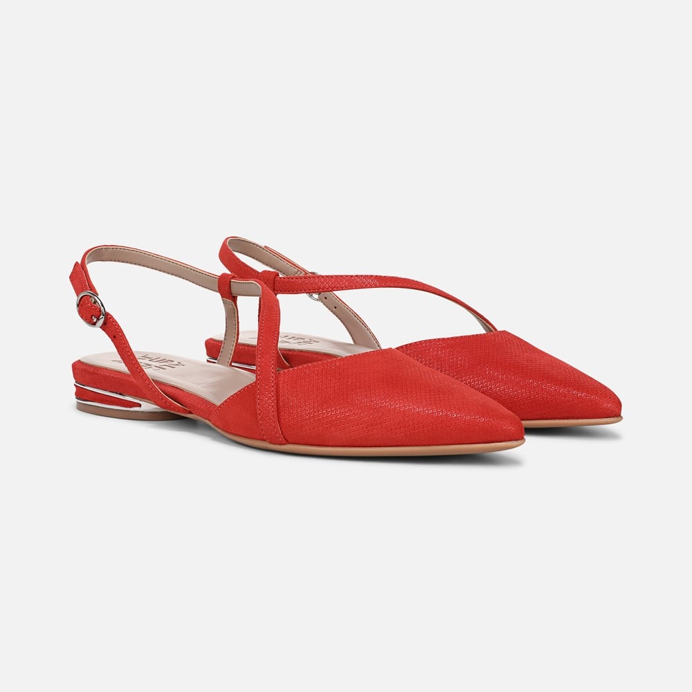 Naturalizer Hawaii Slingback Flat - Maserati Red Suede