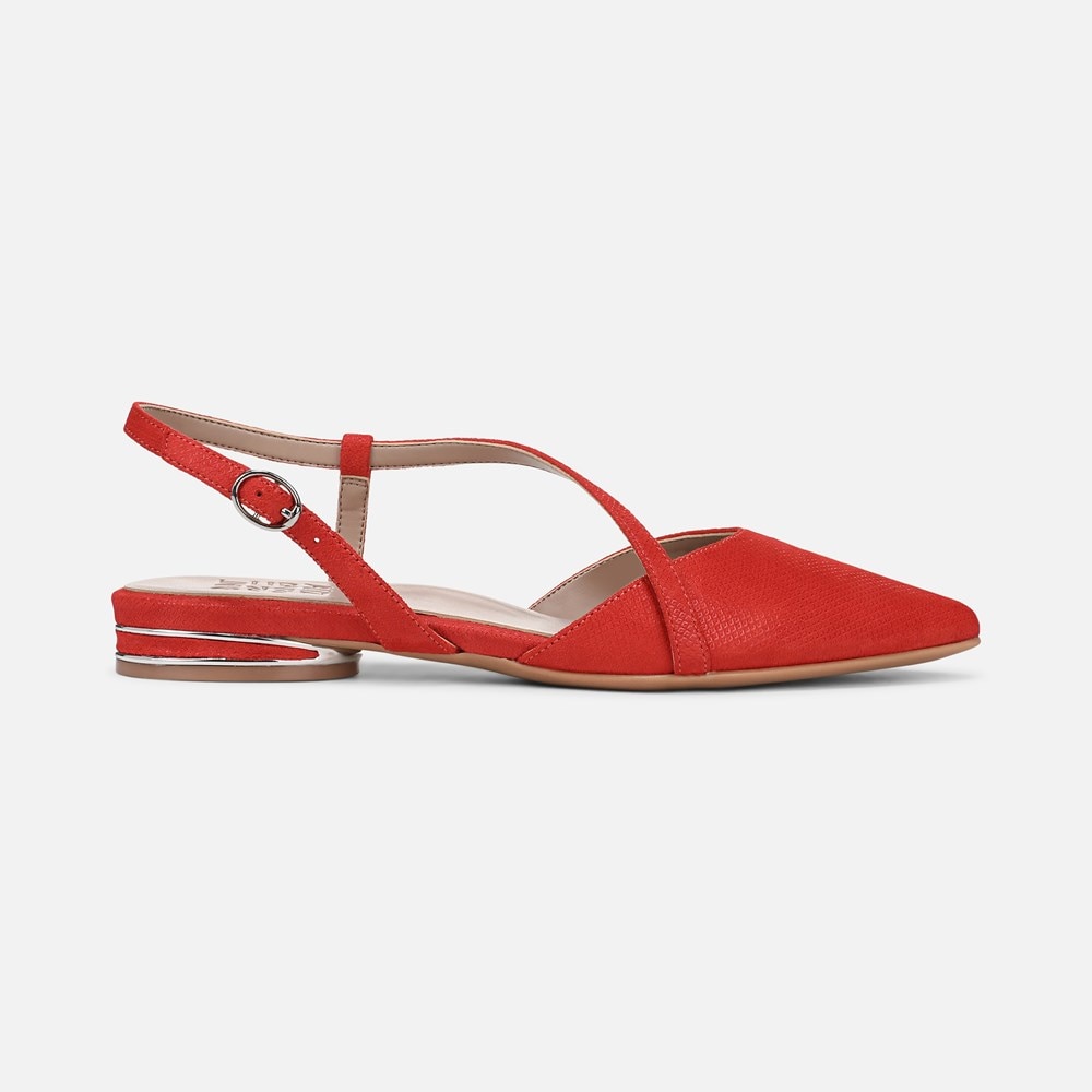 Naturalizer Hawaii Slingback Flat - Maserati Red Suede Naturalizer Hawaii Slingback Flat - Maserati Red Suede