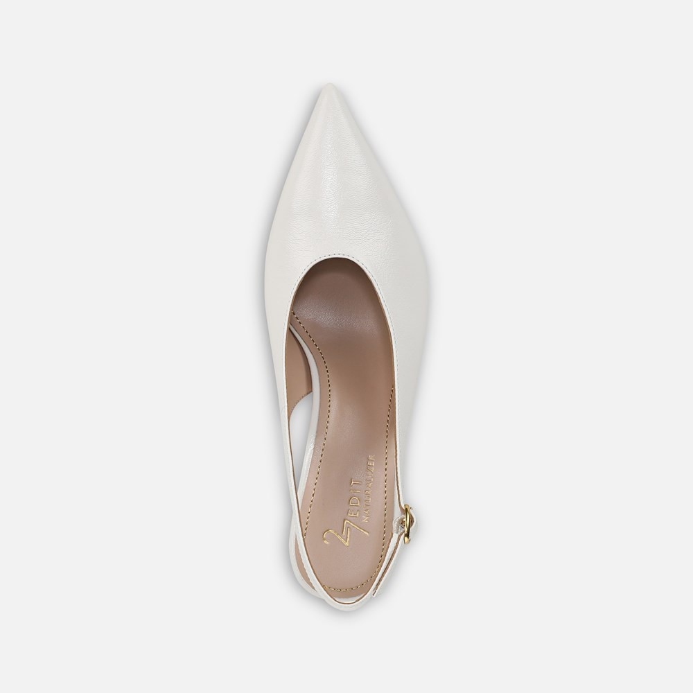 Naturalizer 27 EDIT Elaine Slingback Dress Shoe - Warm White Leather Naturalizer 27 EDIT Elaine Slingback Dress Shoe - Warm White Leather