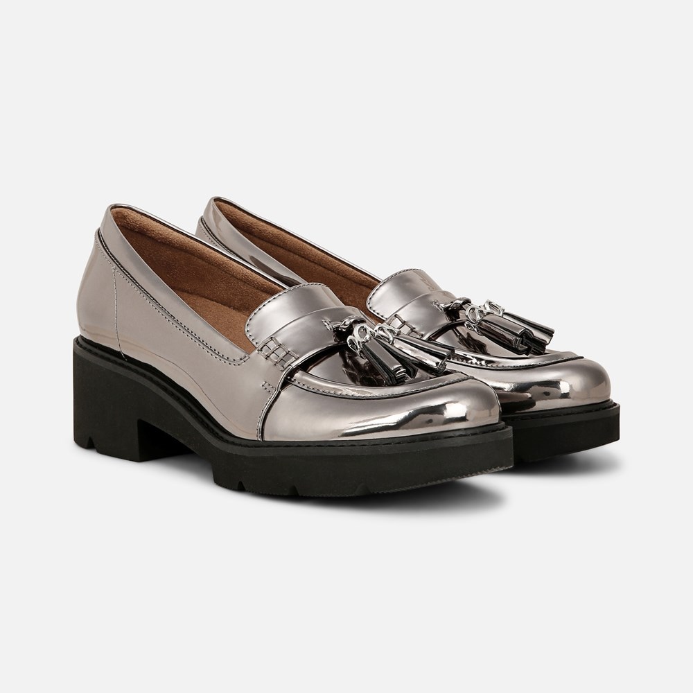 Naturalizer Committed Lug Loafer - Pewter Faux Leather Naturalizer Committed Lug Loafer - Pewter Faux Leather