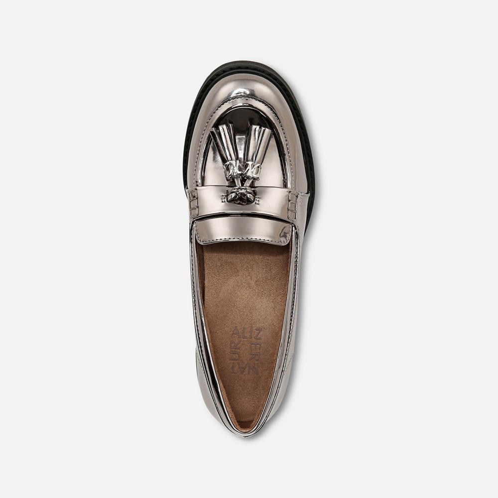 Naturalizer Committed Lug Loafer - Pewter Faux Leather Naturalizer Committed Lug Loafer - Pewter Faux Leather