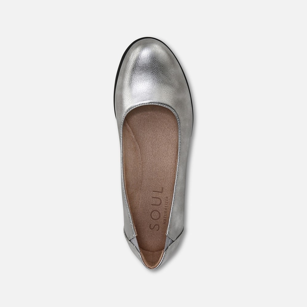 Naturalizer SOUL Idea Ballet Flat - Pewter Faux Leather Naturalizer SOUL Idea Ballet Flat - Pewter Faux Leather
