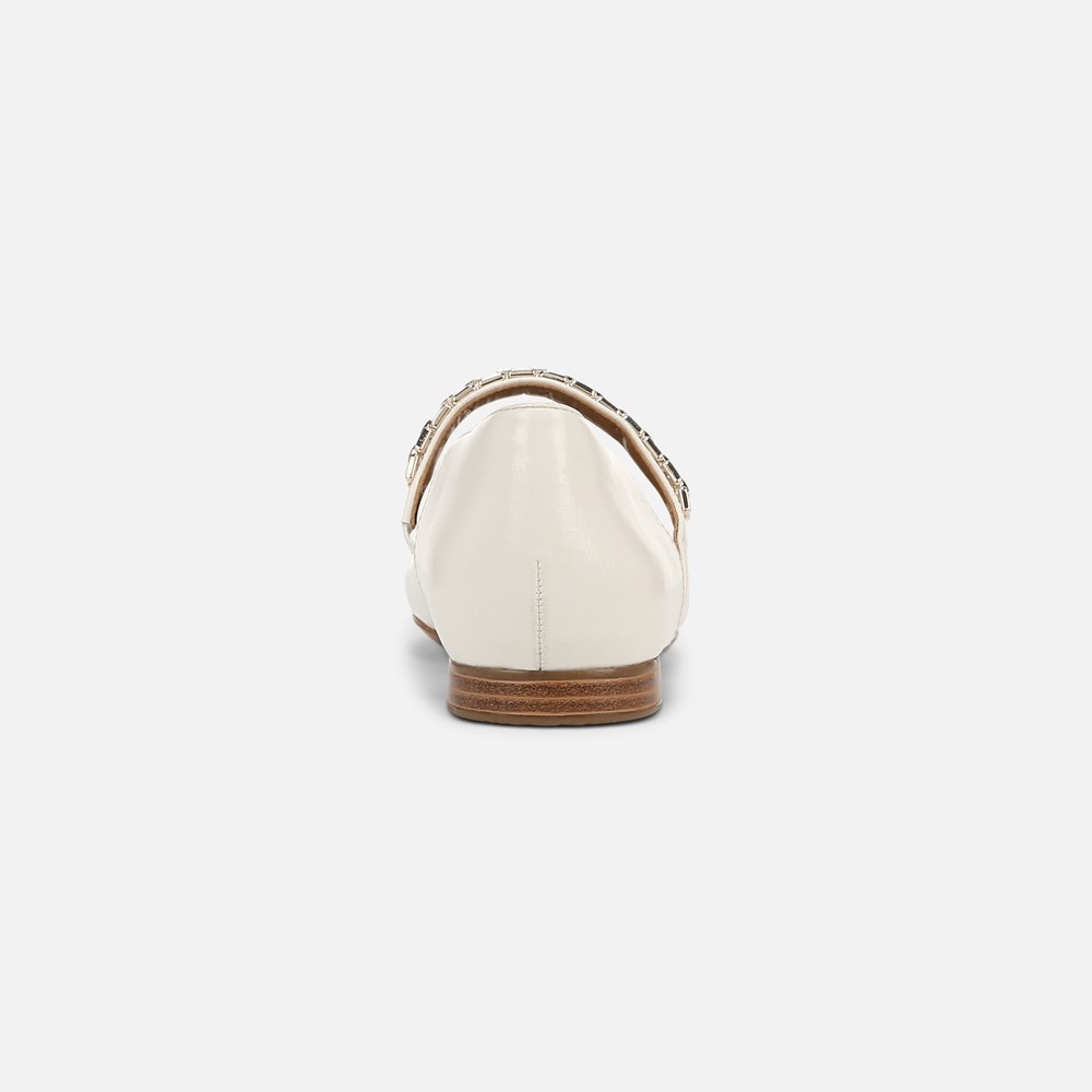Naturalizer Kelly Chain Mary Jane Flat - Warm White Faux Leather Naturalizer Kelly Chain Mary Jane Flat - Warm White Faux Leather