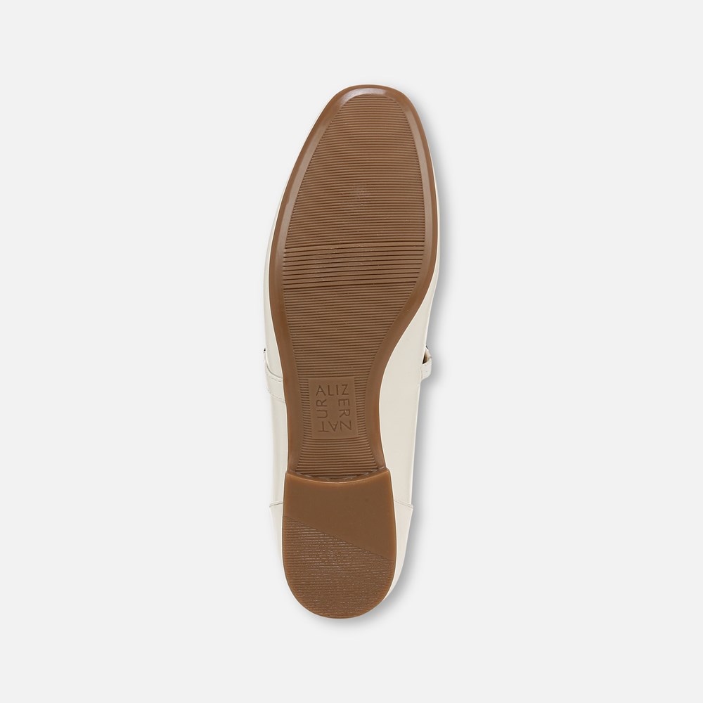 Naturalizer Kelly Chain Mary Jane Flat - Warm White Faux Leather Naturalizer Kelly Chain Mary Jane Flat - Warm White Faux Leather