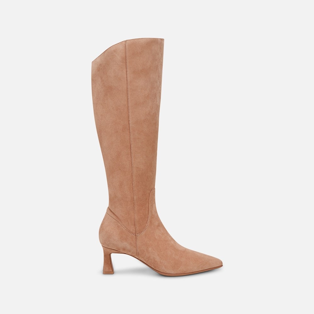 Naturalizer Deesha Wide Calf Knee High Boot - Cafe Brown Suede Naturalizer Deesha Wide Calf Knee High Boot - Cafe Brown Suede