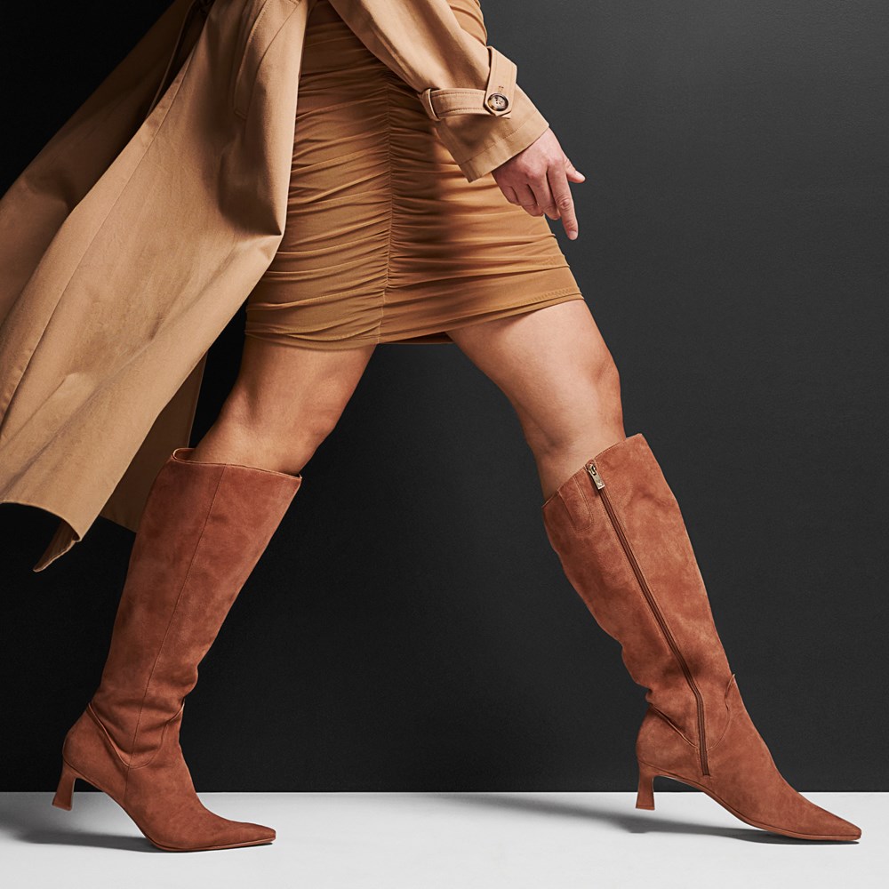 Naturalizer Deesha Wide Calf Knee High Boot - Cafe Brown Suede Naturalizer Deesha Wide Calf Knee High Boot - Cafe Brown Suede