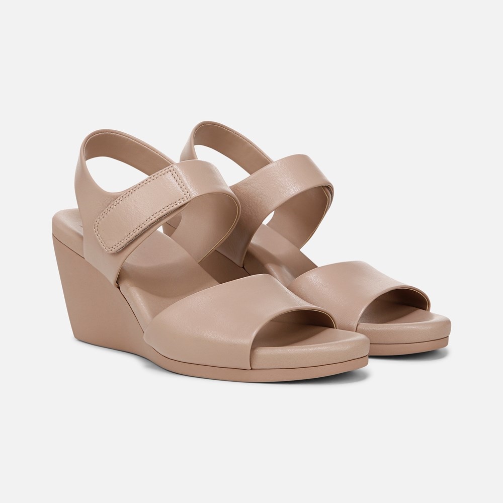 Naturalizer Imani Wedge Sandal - Vintage Mauve Leather