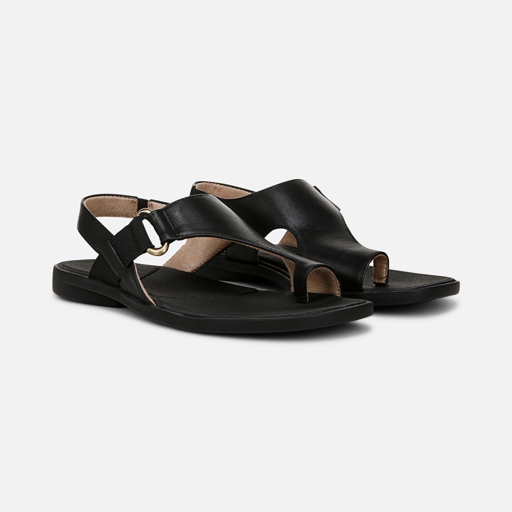 Naturalizer SOUL Freya Sandal - Black Faux Leather
