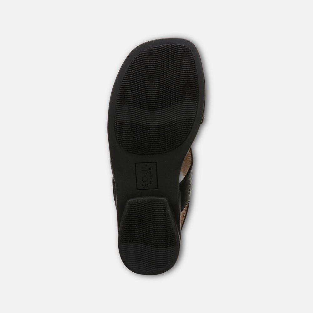 Naturalizer SOUL Freya Sandal - Black Faux Leather Naturalizer SOUL Freya Sandal - Black Faux Leather