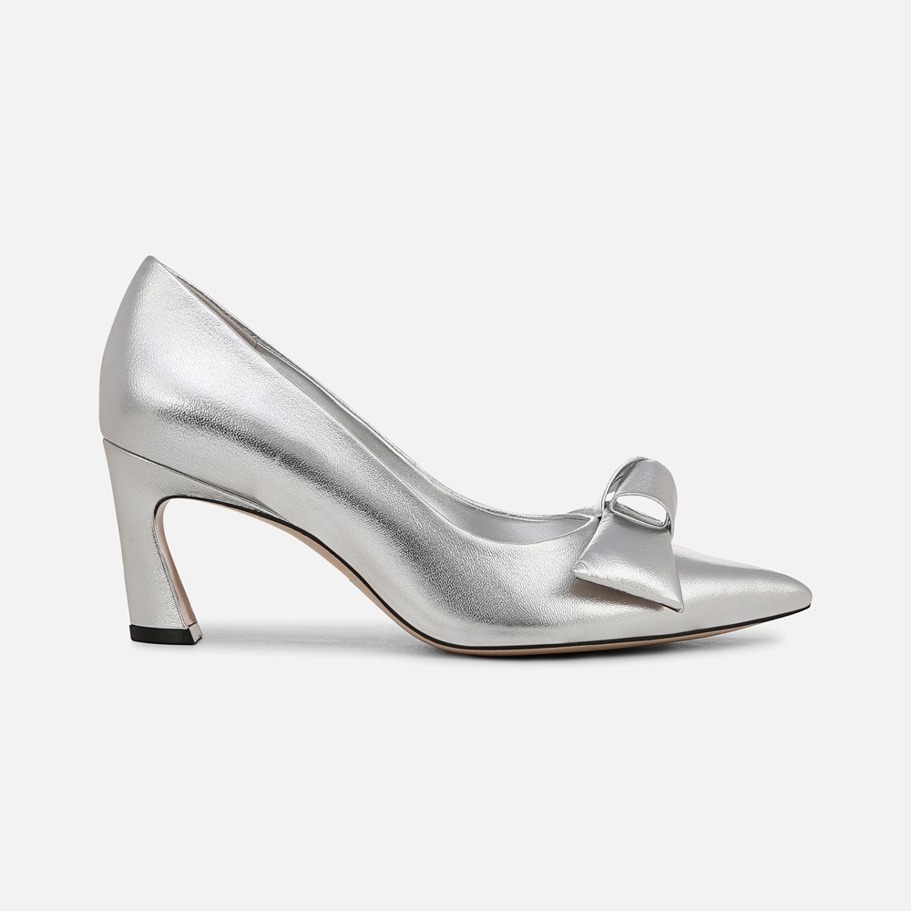 Naturalizer 27 EDIT Emery Bow Pump - Silver Leather Naturalizer 27 EDIT Emery Bow Pump - Silver Leather