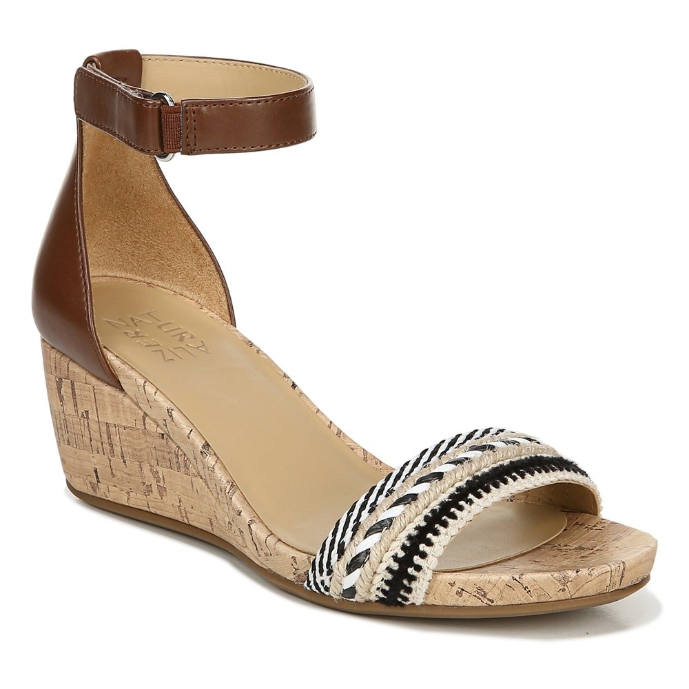 Naturalizer Areda Wedge Sandal - Multi Fabric/Tan Synthetic Naturalizer Areda Wedge Sandal - Multi Fabric/Tan Synthetic