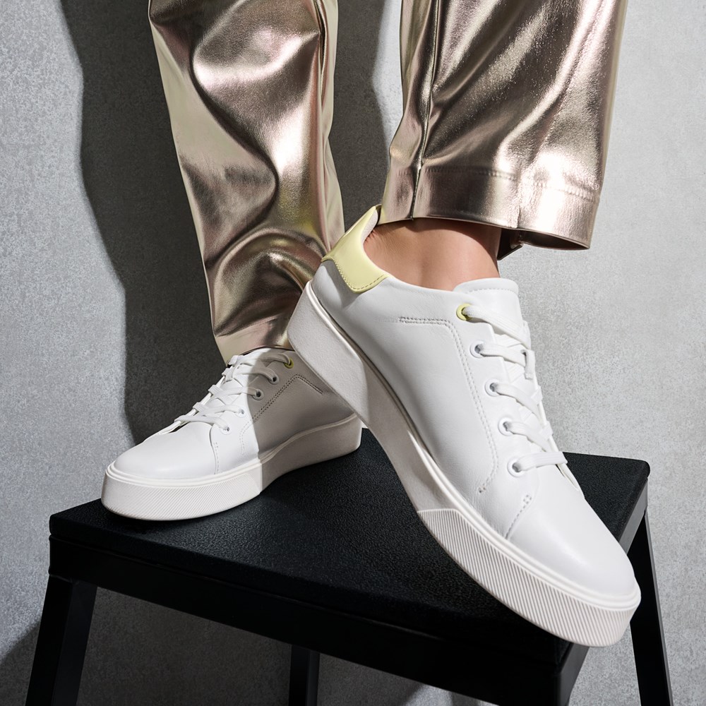 Naturalizer Morrison 2.0 Lace Up Sneaker - White/Pastel Lime
