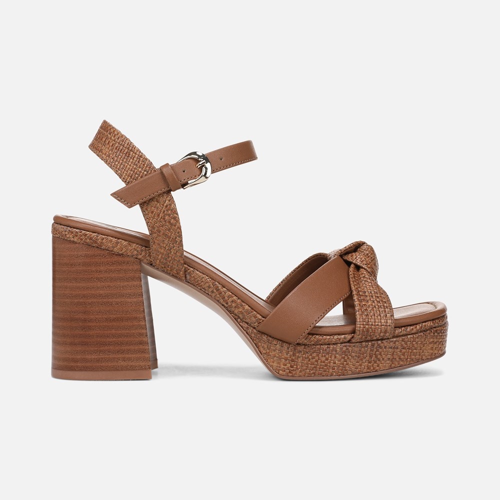 Naturalizer 27 EDIT Peyton Platform Sandal - English Tea Brown Fabric Naturalizer 27 EDIT Peyton Platform Sandal - English Tea Brown Fabric