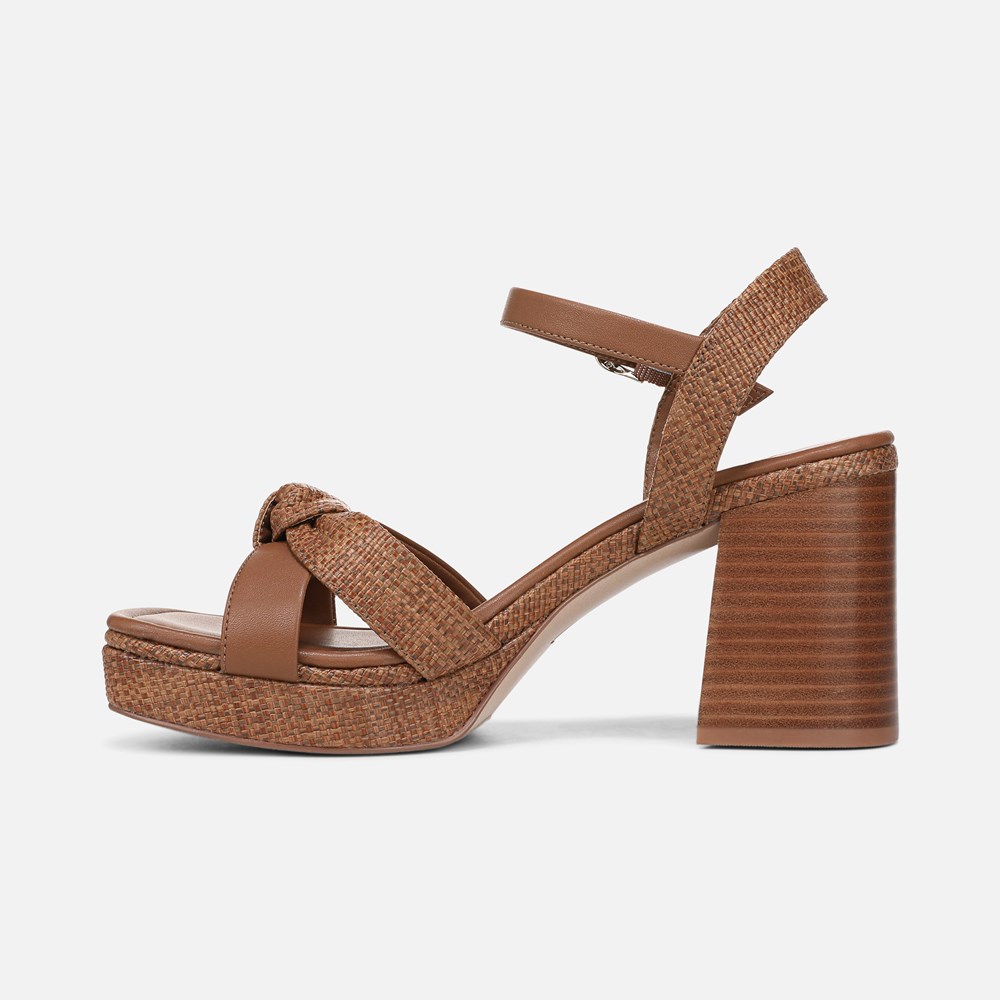 Naturalizer 27 EDIT Peyton Platform Sandal - English Tea Brown Fabric Naturalizer 27 EDIT Peyton Platform Sandal - English Tea Brown Fabric