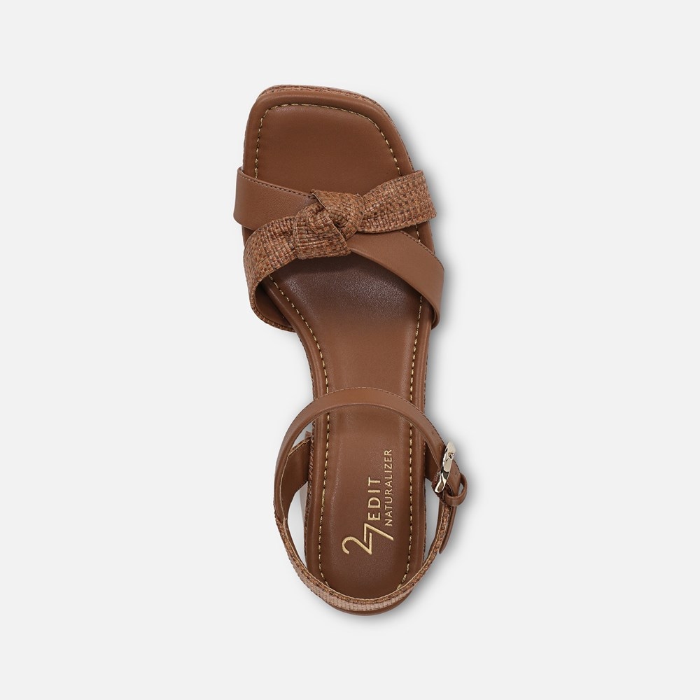 Naturalizer 27 EDIT Peyton Platform Sandal - English Tea Brown Fabric Naturalizer 27 EDIT Peyton Platform Sandal - English Tea Brown Fabric