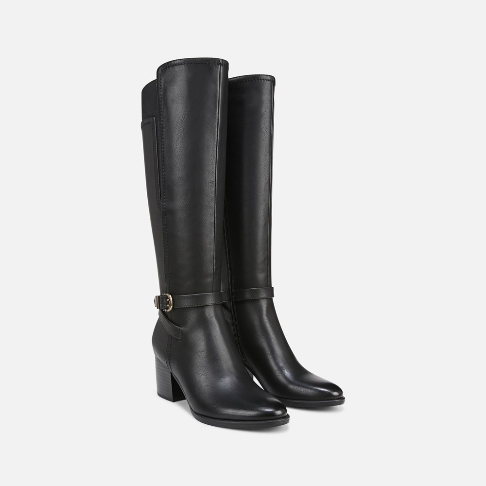Naturalizer SOUL Uptown Wide Calf Knee High Boot - Black Faux Leather Naturalizer SOUL Uptown Wide Calf Knee High Boot - Black Faux Leather
