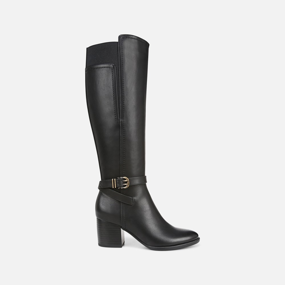 Naturalizer SOUL Uptown Wide Calf Knee High Boot - Black Faux Leather Naturalizer SOUL Uptown Wide Calf Knee High Boot - Black Faux Leather