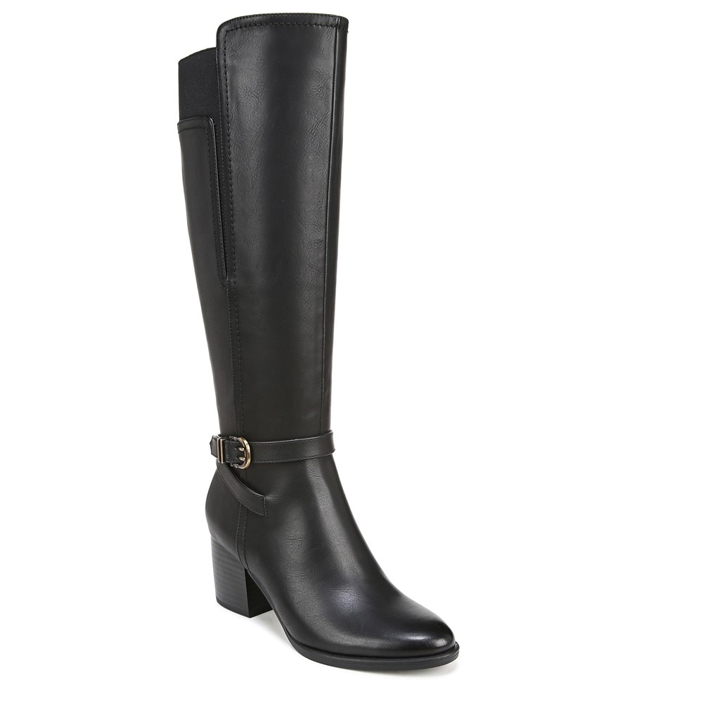 Naturalizer SOUL Uptown Wide Calf Knee High Boot - Black Faux Leather Naturalizer SOUL Uptown Wide Calf Knee High Boot - Black Faux Leather