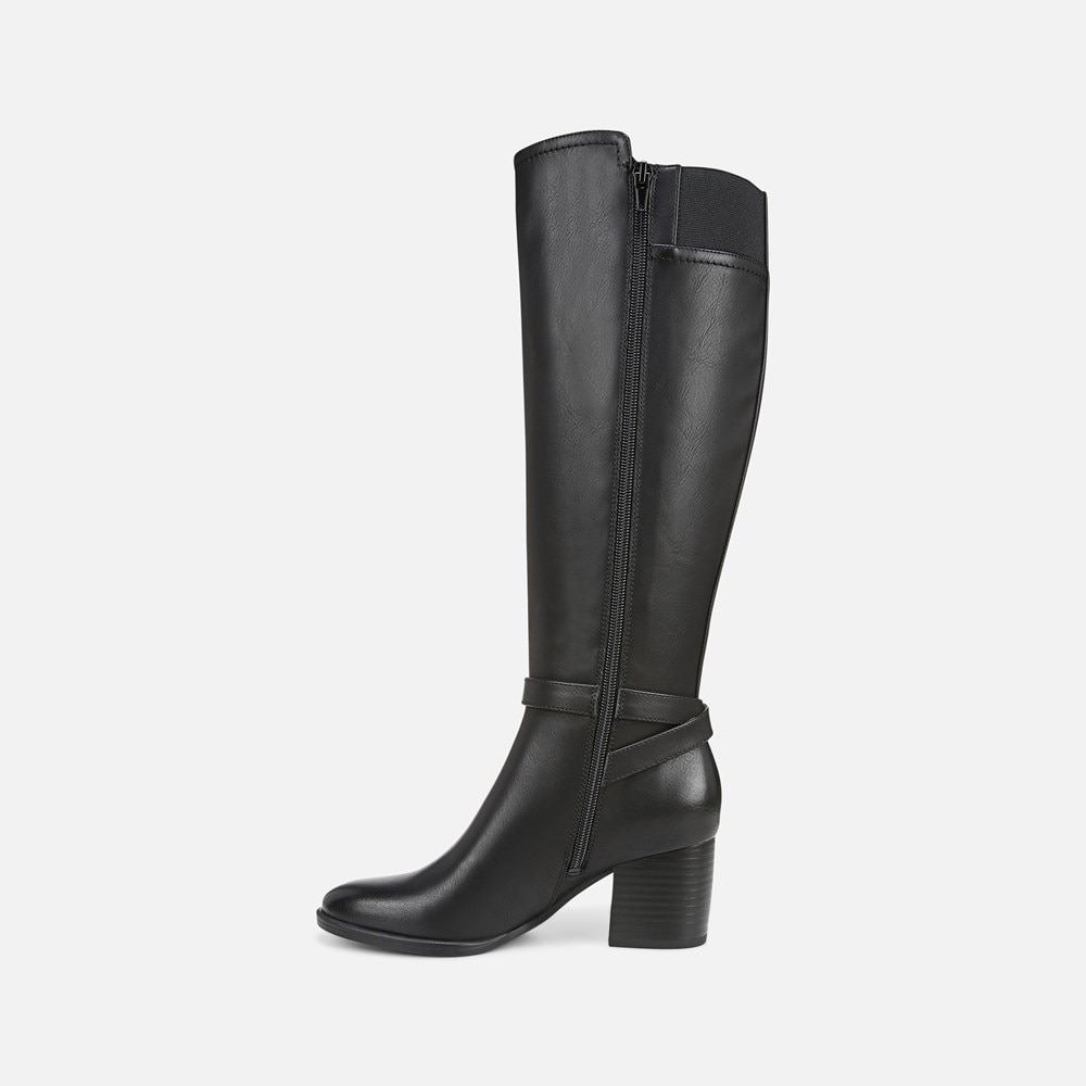 Naturalizer SOUL Uptown Wide Calf Knee High Boot - Black Faux Leather Naturalizer SOUL Uptown Wide Calf Knee High Boot - Black Faux Leather