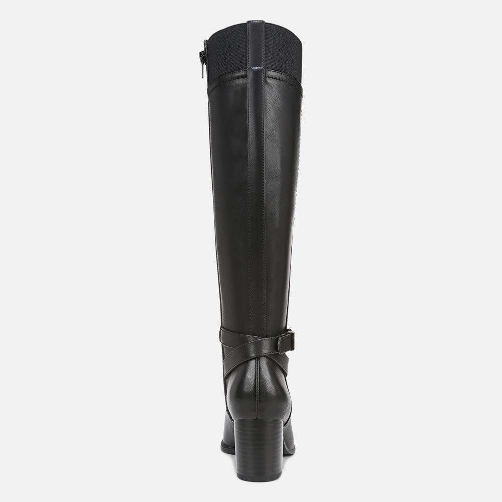 Naturalizer SOUL Uptown Wide Calf Knee High Boot - Black Faux Leather Naturalizer SOUL Uptown Wide Calf Knee High Boot - Black Faux Leather