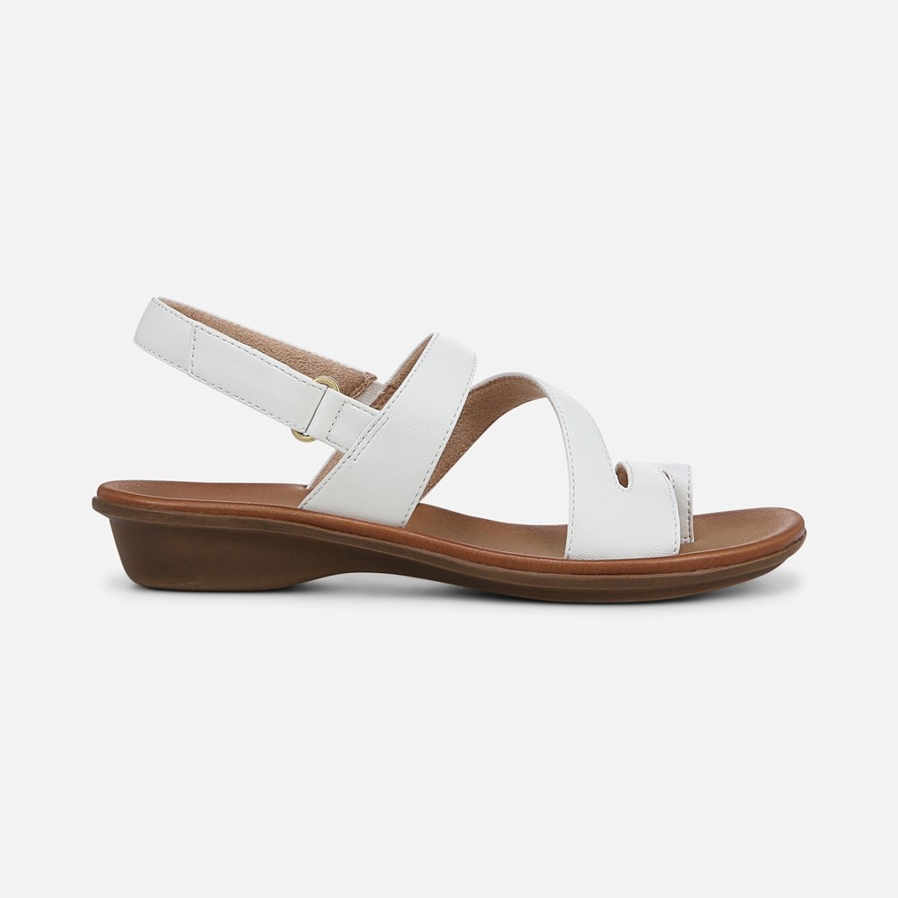 Naturalizer Soul Shakina Sandal - White Faux Leather Naturalizer Soul Shakina Sandal - White Faux Leather