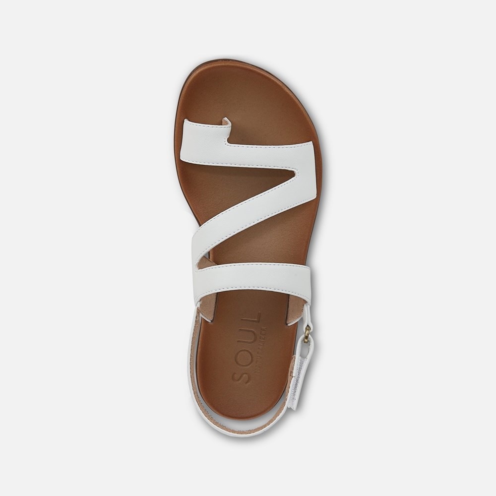 Naturalizer Soul Shakina Sandal - White Faux Leather Naturalizer Soul Shakina Sandal - White Faux Leather