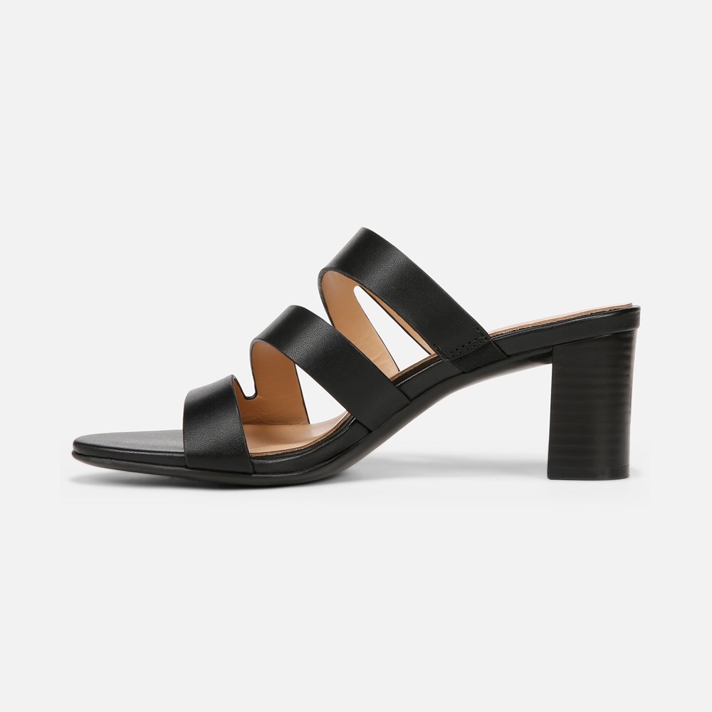 Naturalizer Beaming Slide Sandal - Black Smooth Faux Leather Naturalizer Beaming Slide Sandal - Black Smooth Faux Leather