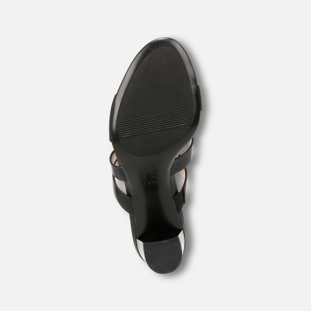 Naturalizer Beaming Slide Sandal - Black Smooth Faux Leather Naturalizer Beaming Slide Sandal - Black Smooth Faux Leather