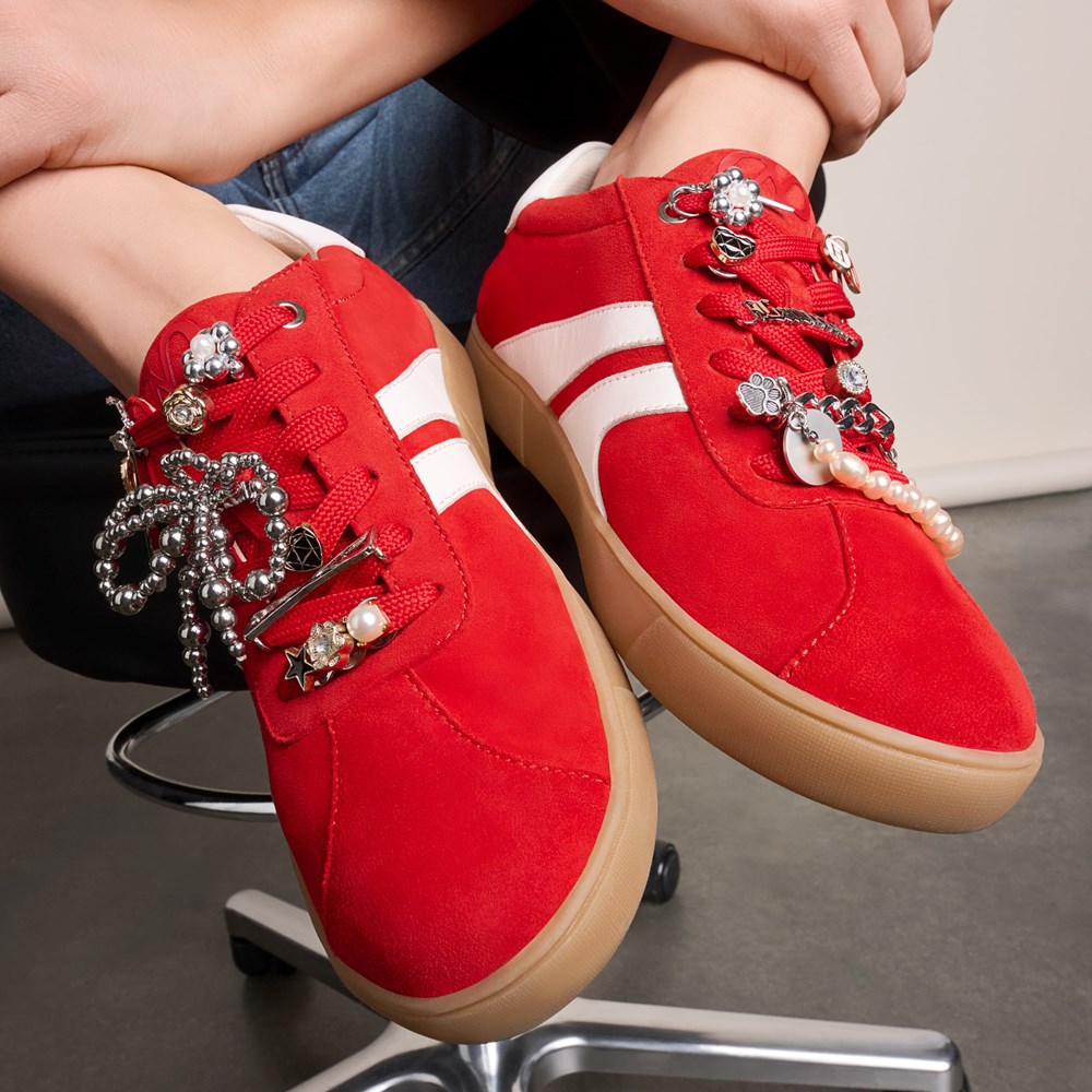 Naturalizer Medina Lace Up Sneaker - Crimson Red Suede Naturalizer Medina Lace Up Sneaker - Crimson Red Suede