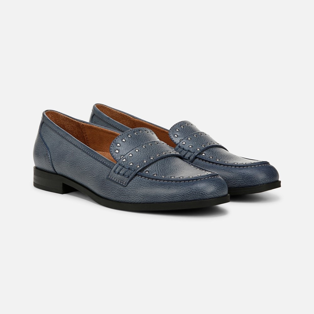 Naturalizer Milo Stud Loafer - Indigo Blue Faux Leather