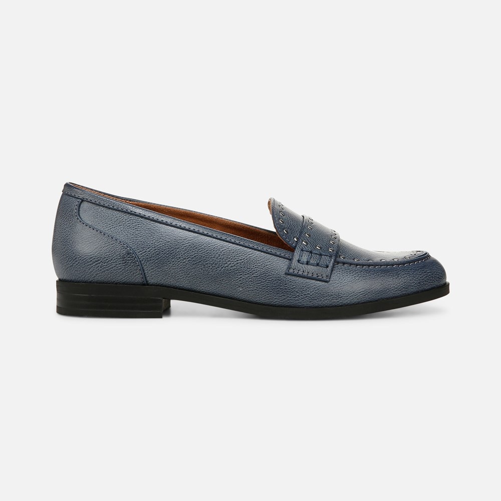 Naturalizer Milo Stud Loafer - Indigo Blue Faux Leather Naturalizer Milo Stud Loafer - Indigo Blue Faux Leather