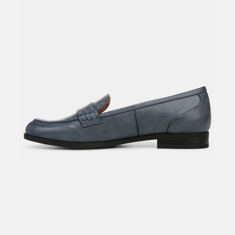 Naturalizer Milo Stud Loafer - Indigo Blue Faux Leather Naturalizer Milo Stud Loafer - Indigo Blue Faux Leather