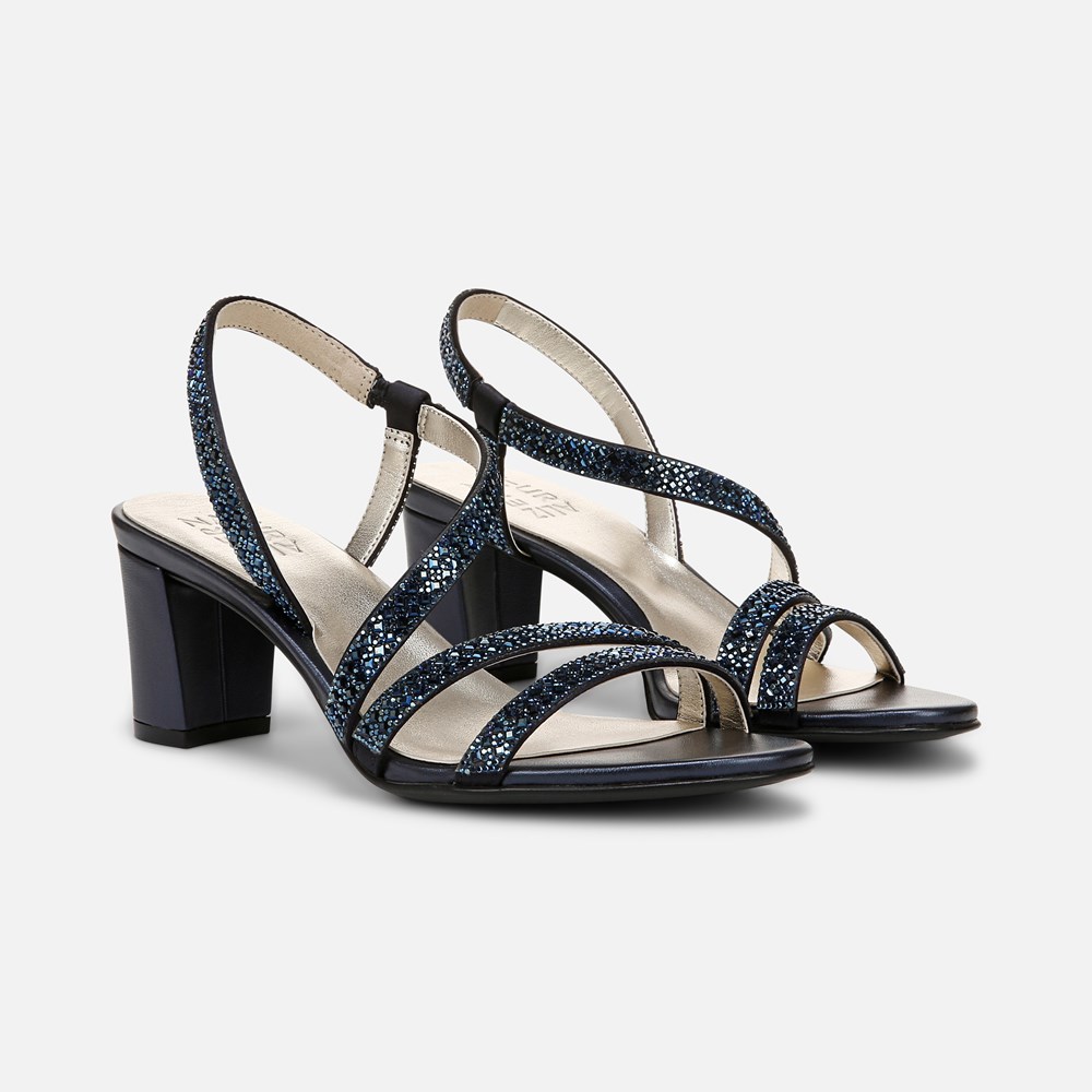 Naturalizer Vanessa 3 Sandal - French Navy Satin